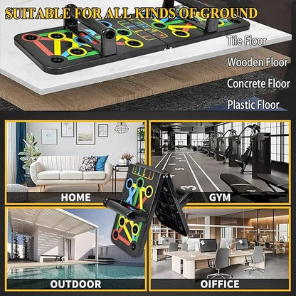 Foldable Push-Up Board System – Portable Gym Training Equipment