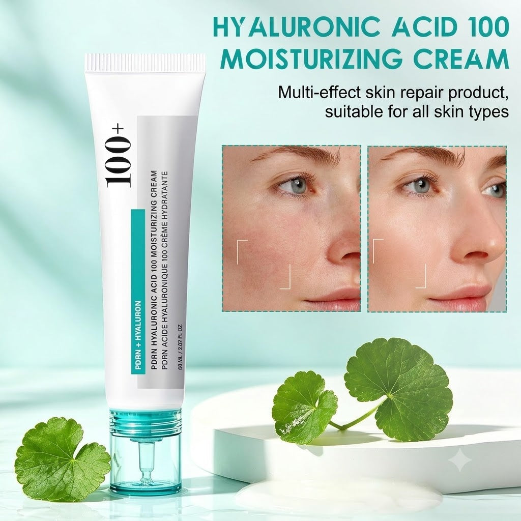 Krimu ya Uso ya Hyaluronic Acid na Collagen ya Kuongeza Unyevu Kila Siku