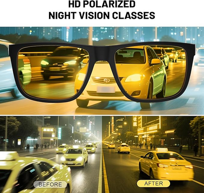 Miwani ya Jua ya Wanaume – Lenzi za Polarized za Umbo la Mraba kwa Shughuli za Nje