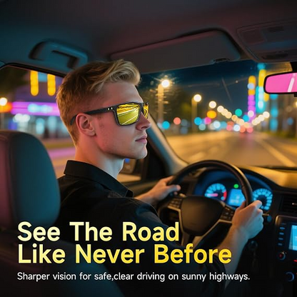Miwani ya Jua ya Wanaume – Lenzi za Polarized za Umbo la Mraba kwa Shughuli za Nje