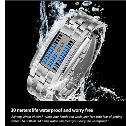 Classic Luxury Digital Watch – LED Shockproof Waterproof Design