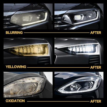 Nano Wax Headlight Restoration Agent – Professional Car Lens Repair Polish