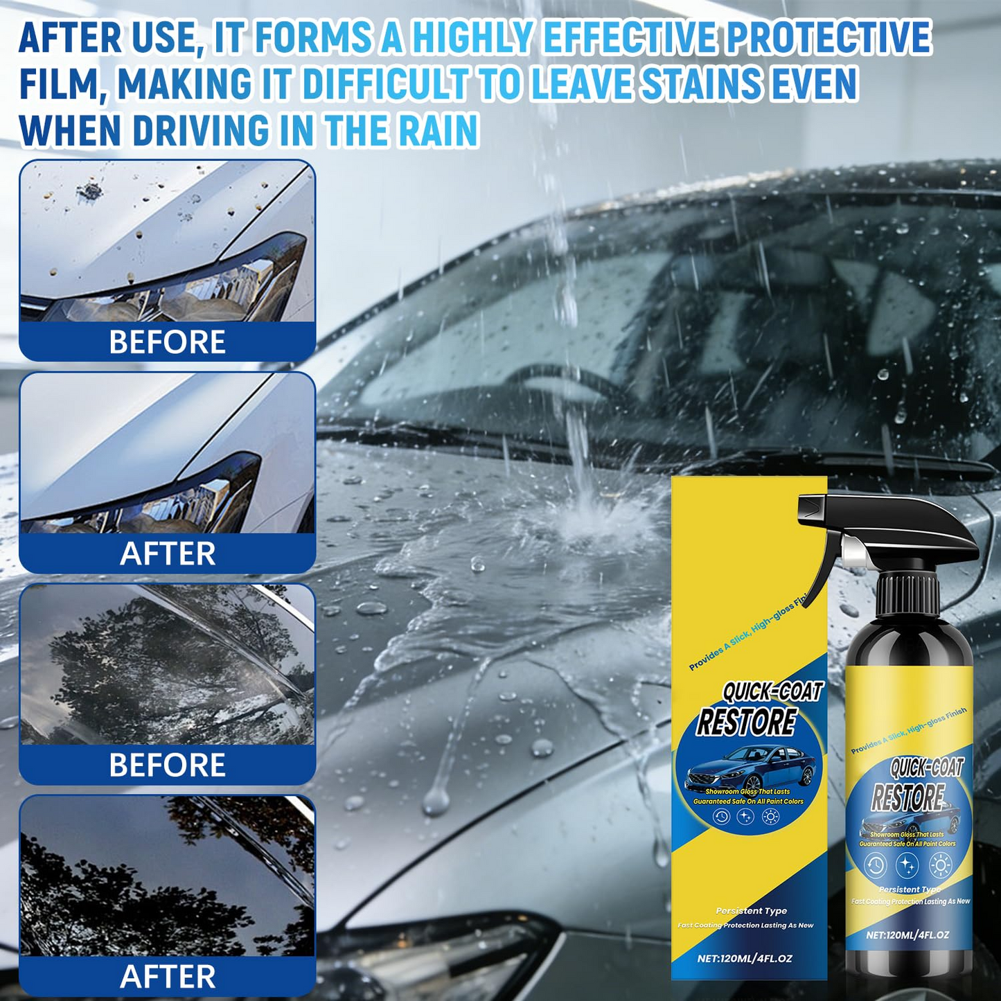 Nano Ceramic Coating Spray – Hydrophobic Car Paint Protection & Shine