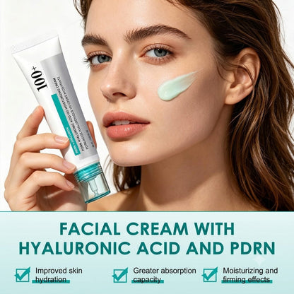 Krimu ya Uso ya Hyaluronic Acid na Collagen ya Kuongeza Unyevu Kila Siku