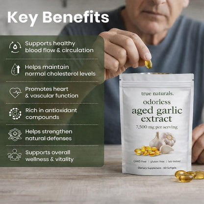 Aged Garlic Extract Supplement – 300 Softgels Daily Wellness Support