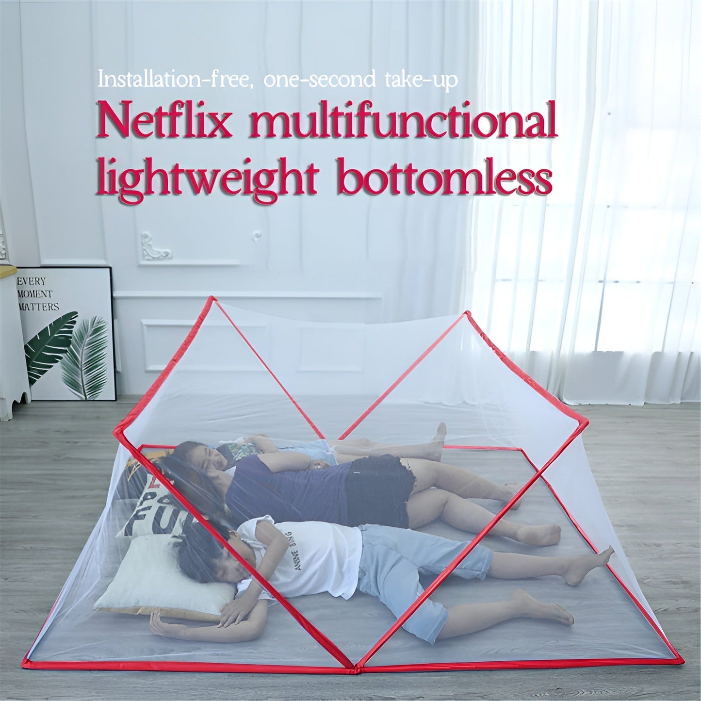 Foldable mosquito net - 360 degree rotation