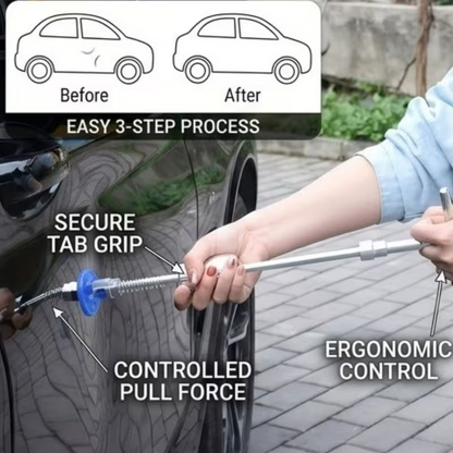 Seti ya Vifaa vya Kurekebisha Mabonde ya Gari – Vipande 18 vya Glue Tabs na Puller ya T-Handle