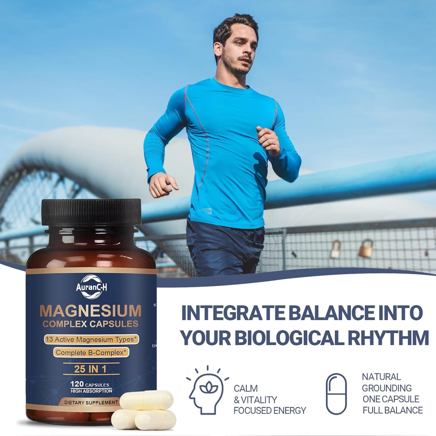 12 in 1 Magnesium Complex Capsules – Vitamin & Mineral Support Formula