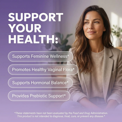 Vidonge vya Probiotic na Prebiotic vya Wanawake vya Mimea – Mchanganyiko wa Cranberry na D-Mannose