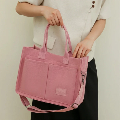 Mkoba wa Bega wa Corduroy wa Wanawake – Mkoba wa Kawaida wa Crossbody na Tote